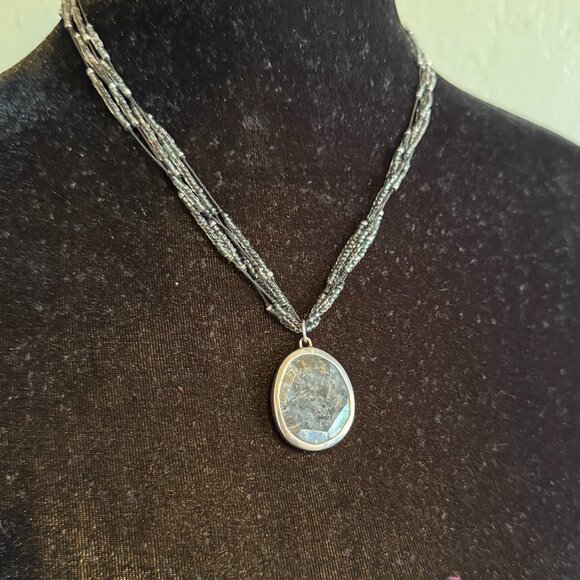 Silpada Labradorite Pendant & Earrings Set - Picture 1 of 4